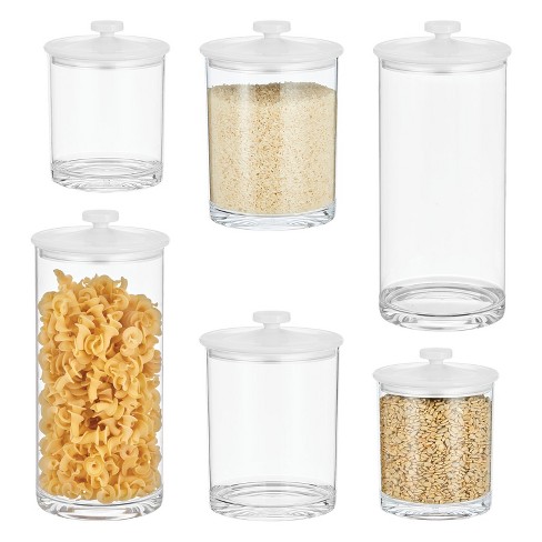 Mdesign Clarity Acrylic Kitchen Apothecary Airtight Canister Jars