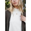 Slickblue Women's Pendant Necklace, Irregular Geometric Charm on Linked Chain, Vintage Style, Gold, 20" - 4 of 4