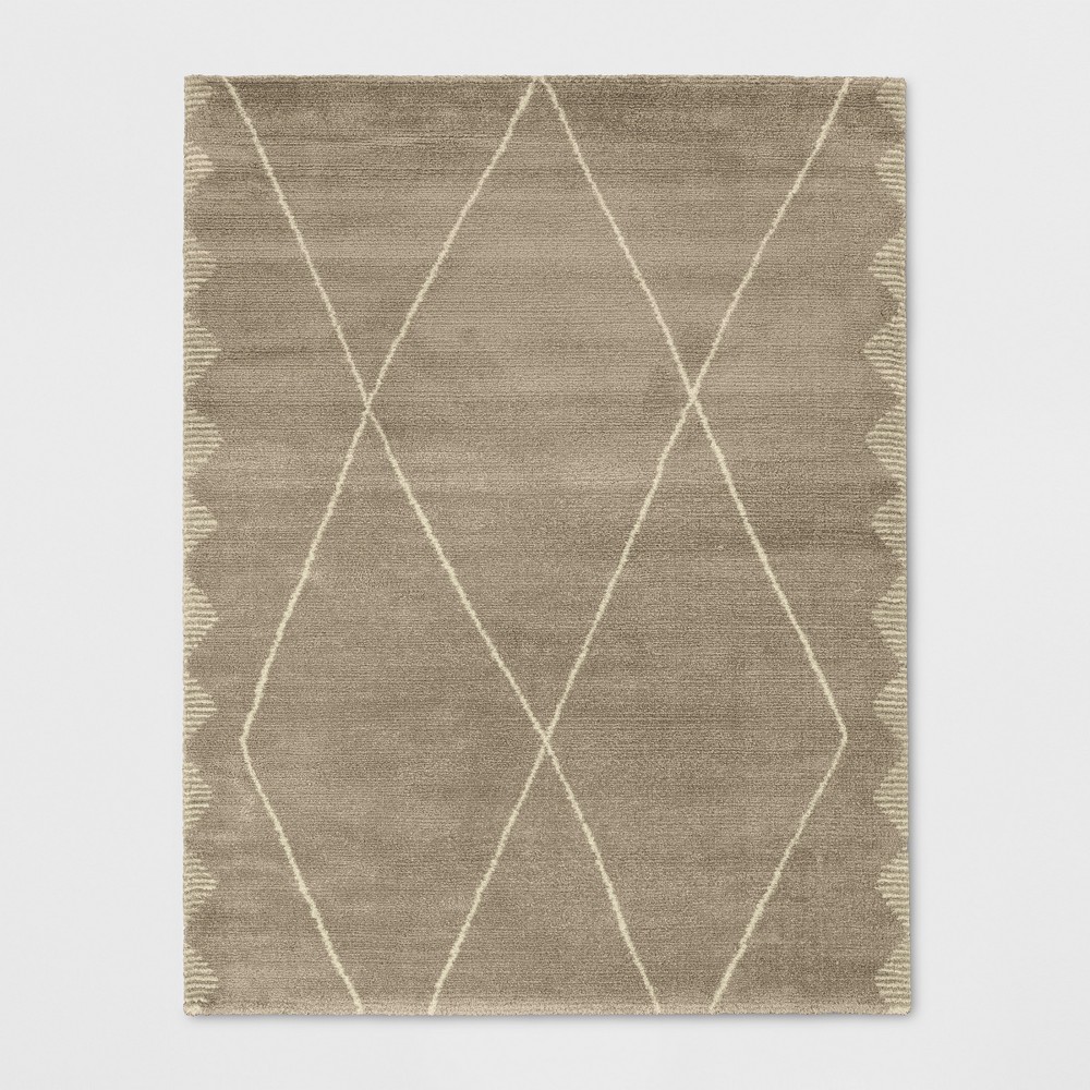 9'2inX12' Glacier Diamond Woven Area Rug Desert Tan - Project 62™