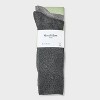 Men's 2pk Casual Crew Socks - Goodfellow & Co™ Black/Gray 6-12 - 2 of 3