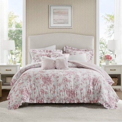 Okak All Size 5-Piece Large Printed Bed Comforter Set with Decorative Pillows,Comfortable Lightweight Comforter Bedding Sets,Machine Washable