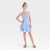 Girls' Drop Waist Strappy Tiered Dress - art class™ - 3 of 3