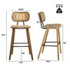 Bekrvio 26'' Counter Height Bar Stools, PU Leather Upholstered - 2 of 4
