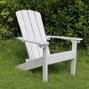 Lakeside Faux Wood Adirondack Outdoor Portable Chair White - Merry Products: Water-Resistant, 250lb Capacity - 2 of 4