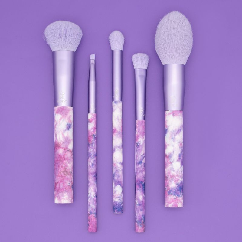MODA Brush Tie Dye 5pc Makeup Brush Set, Includes Blush, Complexion, and Crease Makeup Brushes, 5 of 12