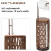 Stand-Alone Toilet Paper Dispenser with 3-Roll Capacity and Rattan Design Accents - 2 of 4
