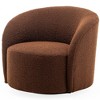 KINWELL 34" W Upholstered Boucle Swivel Barrel Accent Chair - 3 of 4