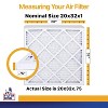 Filter King 20x32x1 Air Filter | 6-PACK | MERV 13 HVAC Pleated A/C Furnace Filters | MADE IN USA | Actual Size: 20 x 32 x .75" - 2 of 4