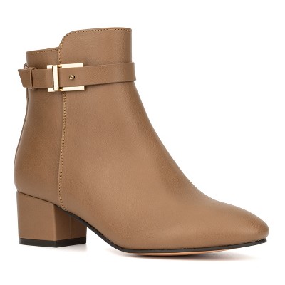 New York & Company Women's Flori Bootie - 7, DARK TAN