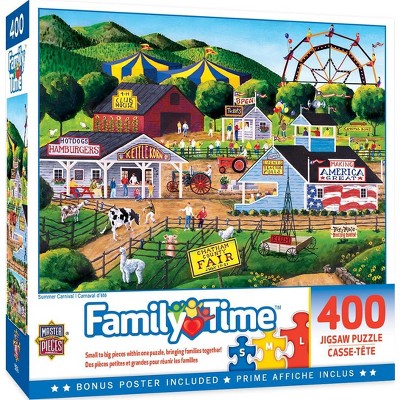 Masterpieces Inc Summer Carnival 400 Piece Large Ez Grip Jigsaw Puzzle ...