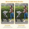 Convertible Baby Stroller, 2 in 1 Newborn Infant Stroller with Adjustable Backrest & Canopy - 2 of 4