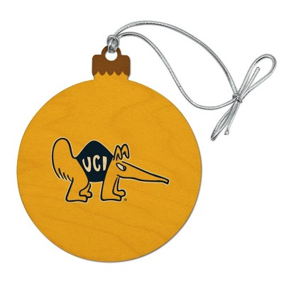 UC Irvine Secondary Logo Wood Christmas Tree Holiday Ornament