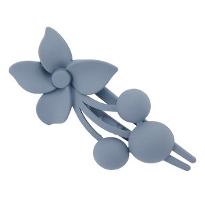 Unique Bargains Frosted Flowers Hair Clips for Christmas 3.35"x1.97"x1.57" 1 Pc - 1 of 4
