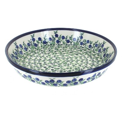 Blue Rose Polish Pottery 879 Zaklady Pie Plate