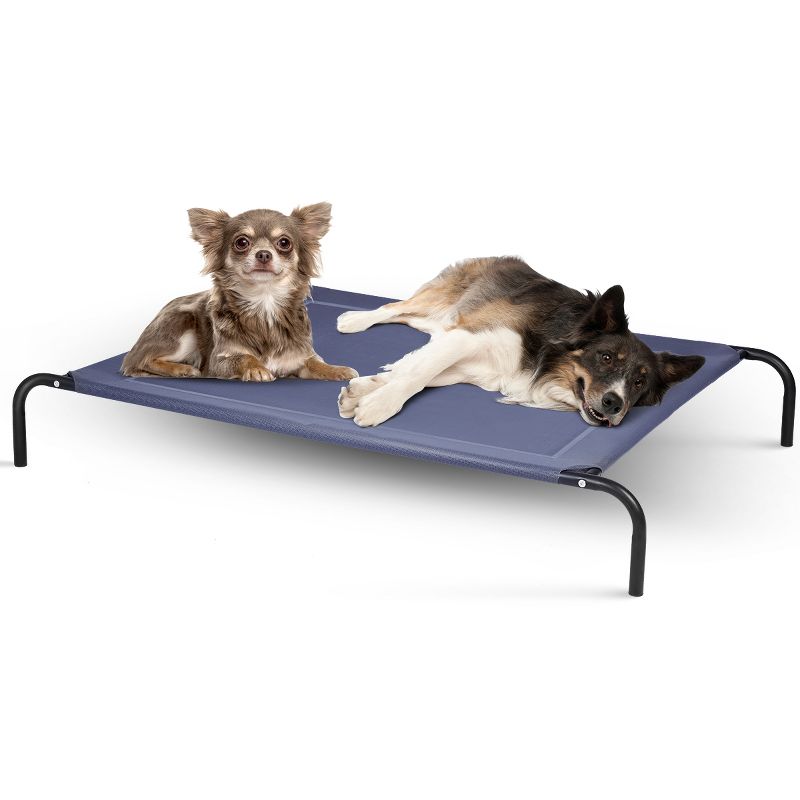 Costway Large Dog Cat Bed Elevated Pet Cot Indoor Outdoor Camping Steel Frame Mat -XL, 3 of 10