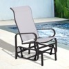 Outsunny Gliding Lounger Chair, Outdoor Swinging Chair with Smooth Rocking Arms and Lightweight Construction for Patio Backyard - 2 of 4