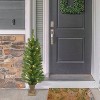 Puleo Set of 2 Artificial Battery-Operated Pre-Lit Gold Vase Potted Christmas Trees - 2 of 4