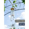 Nat & Jules Dean Crouser Dragonfly Watercolor Green 26 x 4 Aluminum and Wood Wind Chime - 3 of 4
