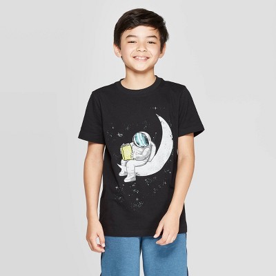 Boys' Short Sleeve Graphic T-Shirt - Cat & Jack™ Black