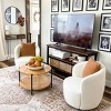 Boucle Swivel Accent Armchair Barrel Chair,27''Wide Small Velvet Swivel Chair,360° Upholstered Swivel Barrel Chair-Cuddlewood - 4 of 4
