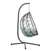 DSVIMOY Egg Chairs, Patio Egg Chair with Stand, Patio Hanging Egg Chair for Bedroom Living Room Balcony, Gray & Blue, 39.3"*37"*74.8" - 4 of 4
