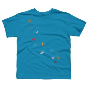 Boy's Design By Humans Flying Paper Cranes Birds By Magnussons T-Shirt - 1 of 3