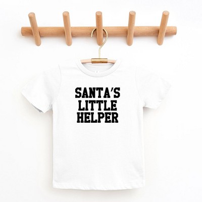 The Juniper Shop Santa's Little Helper Words Toddler Short Sleeve Tee