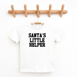The Juniper Shop Santa's Little Helper Words Toddler Short Sleeve Tee - 1 of 3