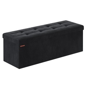 SONGMICS Storage Ottoman Bench Folding Storage Footrest 2 Extra Storage Boxes Hold up to 660 lb - 1 of 4