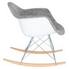 LeisureMod Wilson Single Modern Velvet Upholstered Rocking Chair for Nursery or Living Room - 4 of 4