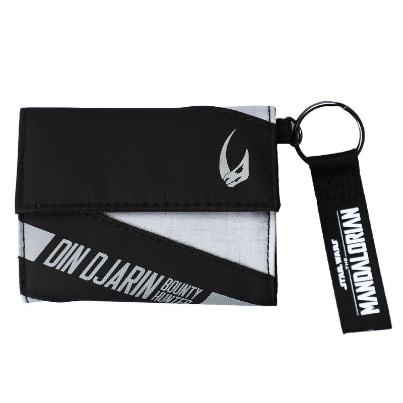 Din Djarin The Mandalorian Men's Tri-fold Wallet with Keychain Clip, 1 of 5