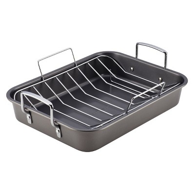 Non-Stick Carbon Steel Turkey Roasting Roaster Pan with Rack and