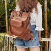 CLUCI Leather Backpack Purse for Women, Large Fashion Convertible Anti-theft, Travel Backpack Purses - 2 of 3
