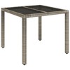 vidaXL Garden Dining Set Grey PE Rattan Medium Removable Covers - 3 of 4