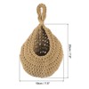 Unique Bargains Kitchen Hanging Garlic Potato Vegetable Fruit Teardrop Decor Hand-Woven Baskets - 2 of 4