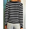 Women's Striped Button Cardigan Open Front Color Block Knit Sweater with Pockets - 2 of 3