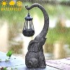 1 PC solar elephant statue, outdoor garden resin crafts for elephant statues, art decorations with solar LED lights - 4 of 4