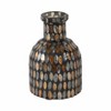 Glam Mosaic Glass Vase - Decorative Accent Vase with Elegant Metallic Finish for Home, Office, Bedroom, or Living Room - 6" Bronze & Copper - 4 of 4