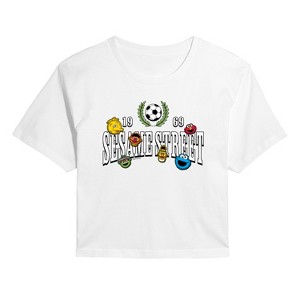 Women's - Sesame Street - Ss Soccer Jersey Cropped Graphic T-Shirt - 1 of 4