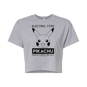 Women's - Pokémon - Electric Type Cropped Graphic T-Shirt - 1 of 4