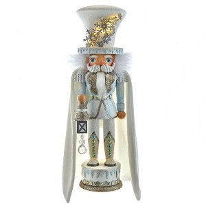 Kurt Adler 18-Inch Hollywood White Snowflake Soldier Battery-Operated LED Nutcracker - 1 of 4