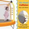 SEVOBAL 55" Trampoline for Kids with Enclosure Indoor Outdoor Small Toddler Trampoline with Basketball Hoop for Boys Girls, Yellow, 55"*55"*44" - 3 of 4