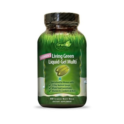 Irwin Naturals Women's Living Green liquid-Gel Multi 90 Softgels.