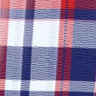red white blue plaid