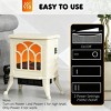ChicFurnit Indoor Fireplaces 18" Freestanding Fireplace Fireplace Heater with Realistic Flames for Indoor Living Room, Beige, 14.8"*9"*17.3" - 4 of 4