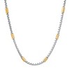 Steeltime 24" and 8.5" Men's two tone stainless steel bar & box chain set. Color Option: Silver, Black - 2 of 4