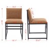 Modern Dining Chairs set of 2,Kitchen Side Chair with Upholstered Linen Cushions and Minimalist Craft Iron Racks Legs-Tanpinhause - 4 of 4