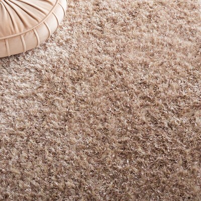 Natural Hand-Tufted Shag Area Rug 3'6" x 5'6"