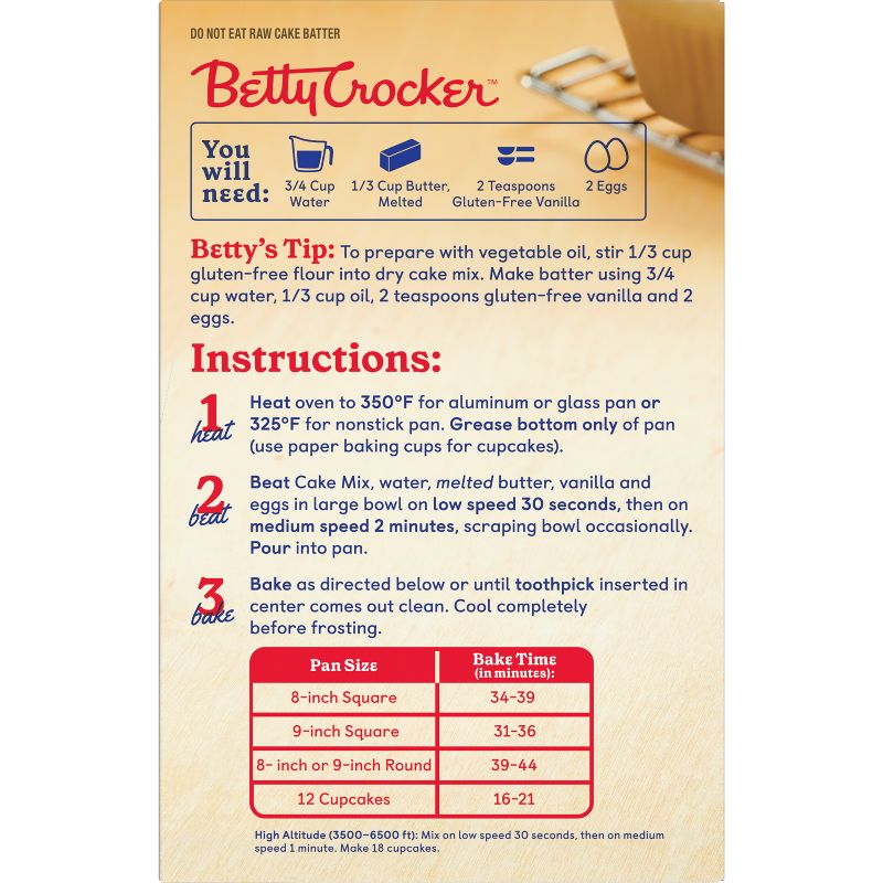 Betty Crocker Gluten Free Yellow Cake Mix - 15oz, 5 of 15