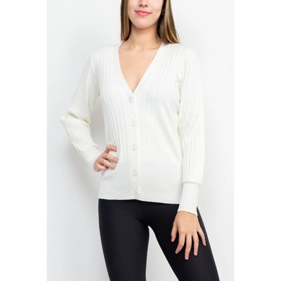 EG PRO V-Neck Button Down Long Sleeve Knit Cardigan